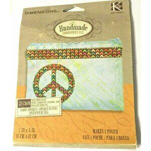 CROSS STITCH KIT Dimensions Peace Zipper Pouch 72-73691 Embroidery Sealed 7"x5"